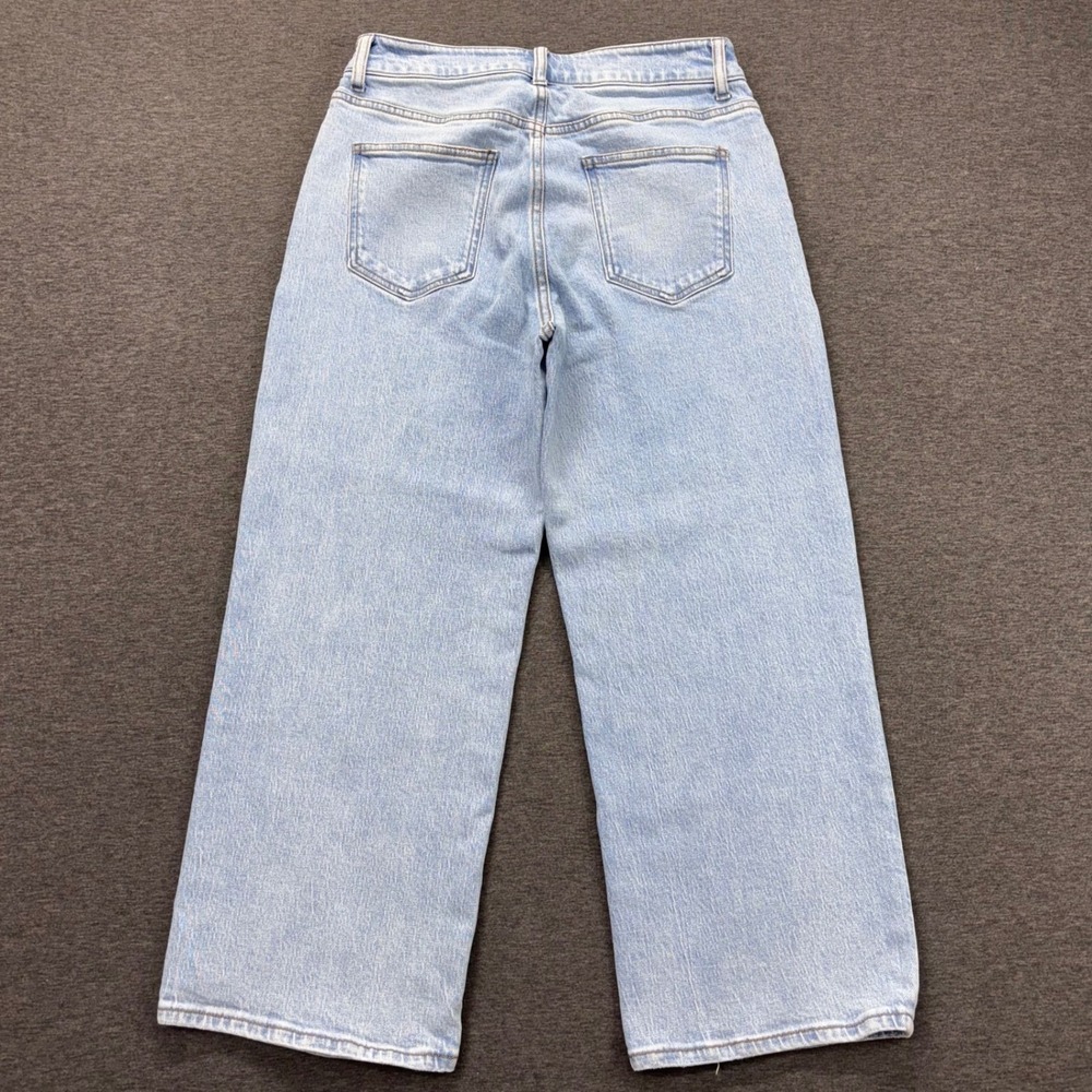 Quince Jeans Womens 30 High Rise Cropped Wide Leg Comfort Stretch Blue Denim - Picture 6 of 13
